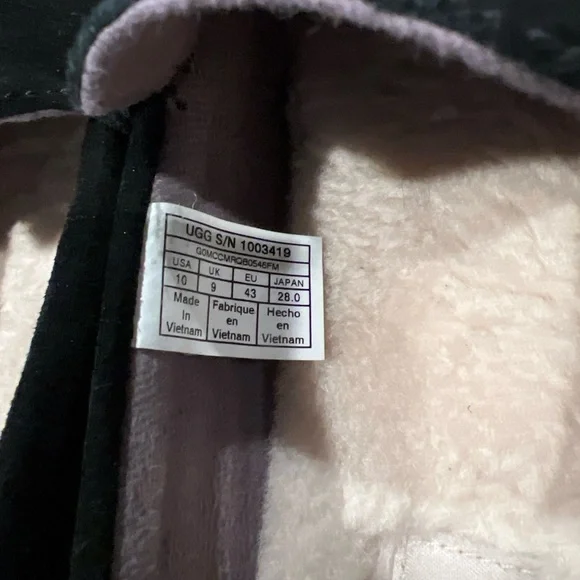 UGG Men's Adler Black Suede Slip-Ons - Picture 7 of 13